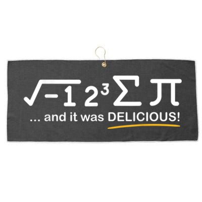 I Ate Some Pi Funny Pi Day & Math Lover Gift Large Microfiber Waffle Golf Towel