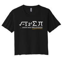 I Ate Some Pi Funny Pi Day & Math Lover Gift Women's Crop Top Tee