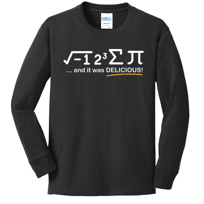 I Ate Some Pi Funny Pi Day & Math Lover Gift Kids Long Sleeve Shirt