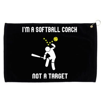 IM A Softball Coach Not A Target Funny Softball Lover Grommeted Golf Towel