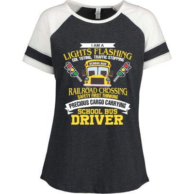 Im A School Bus Driver School Bus Driver Gift Enza Ladies Jersey Colorblock Tee