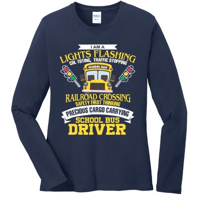 Im A School Bus Driver School Bus Driver Gift Ladies Long Sleeve Shirt