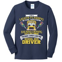 Im A School Bus Driver School Bus Driver Gift Kids Long Sleeve Shirt