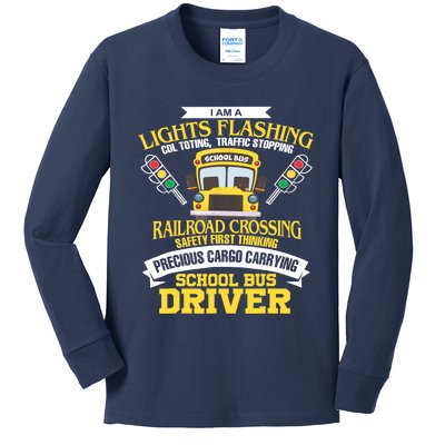 Im A School Bus Driver School Bus Driver Gift Kids Long Sleeve Shirt