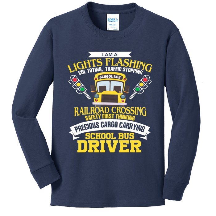 Im A School Bus Driver School Bus Driver Gift Kids Long Sleeve Shirt