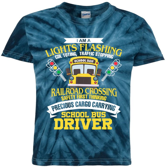 Im A School Bus Driver School Bus Driver Gift Kids Tie-Dye T-Shirt