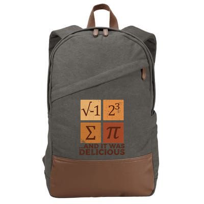 I Ate Some Pie And It Was Delicious Pi Day Funny Math Pun Great Gift Cotton Canvas Backpack
