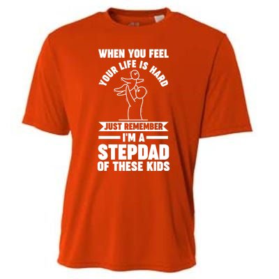 I'm A Stepdad Of These Stepdad Funny Gift Cooling Performance Crew T-Shirt