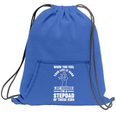 I'm A Stepdad Of These Stepdad Funny Gift Sweatshirt Cinch Pack Bag