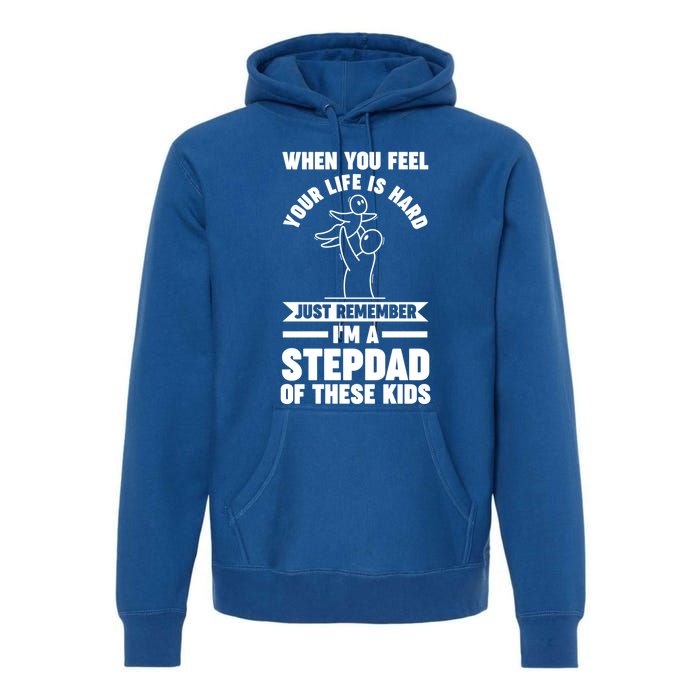 I'm A Stepdad Of These Stepdad Funny Gift Premium Hoodie