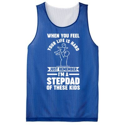 I'm A Stepdad Of These Stepdad Funny Gift Mesh Reversible Basketball Jersey Tank