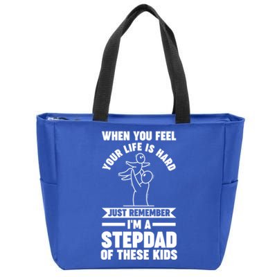 I'm A Stepdad Of These Stepdad Funny Gift Zip Tote Bag