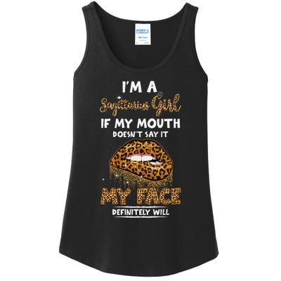 I'm A Sagittarius Leopard Printed Birthday Ladies Essential Tank