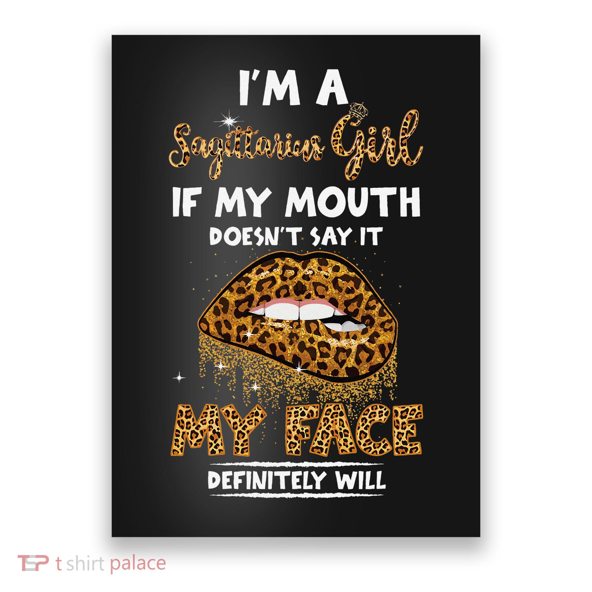 I'm A Sagittarius Leopard Printed Birthday Poster
