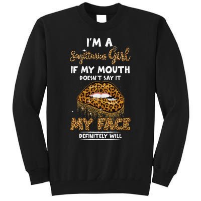 I'm A Sagittarius Leopard Printed Birthday Tall Sweatshirt