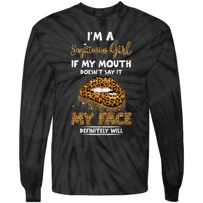 I'm A Sagittarius Leopard Printed Birthday Tie-Dye Long Sleeve Shirt