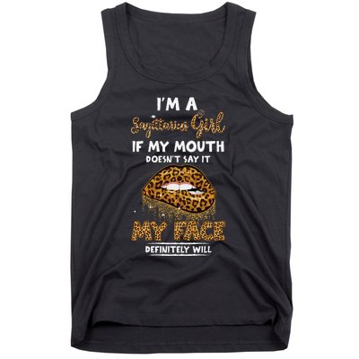 I'm A Sagittarius Leopard Printed Birthday Tank Top