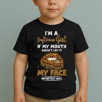 I'm A Sagittarius Leopard Printed Birthday Toddler T-Shirt