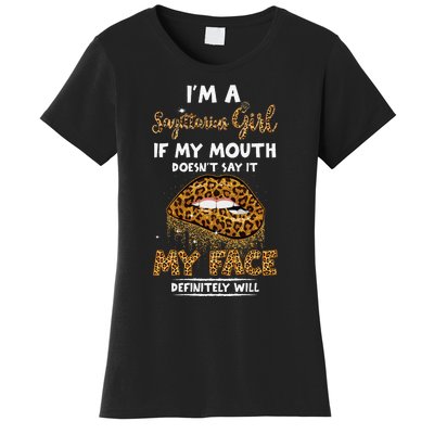 I'm A Sagittarius Leopard Printed Birthday Women's T-Shirt