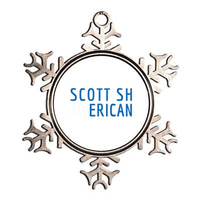 I Am Scottish American Funny Gift Scotland And America Pride Gift Metallic Star Ornament