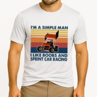 IM A Simple Man I Like Boobs And Sprint Car Racing Cooling Performance Crew T-Shirt