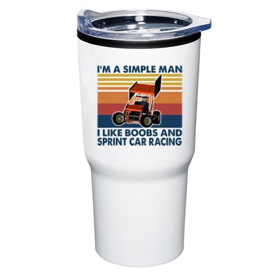 IM A Simple Man I Like Boobs And Sprint Car Racing Tumbler