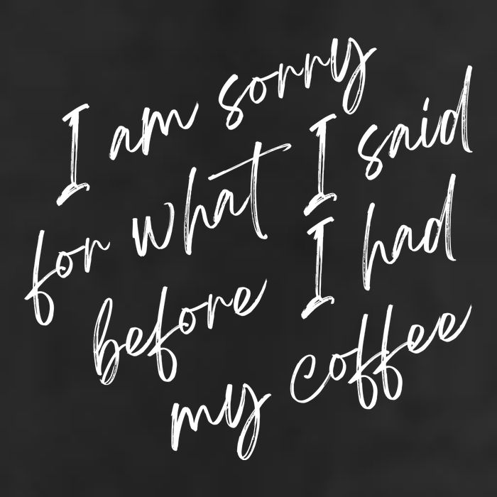 I Am Sorry For What I Said Before I Had My Coffee Funny Crop Fleece Hoodie