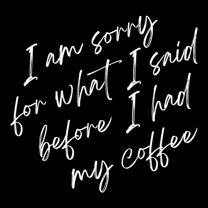 I Am Sorry For What I Said Before I Had My Coffee Funny Cropped Pullover Crew
