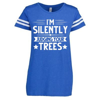 I Am Silently Judging Your Trees Arborist Tree Climbing Enza Ladies Jersey Football T-Shirt