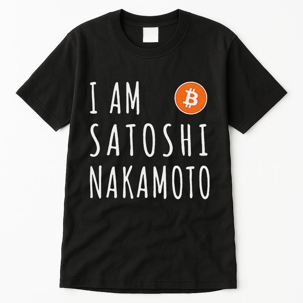 I Am Satoshi Nakamoto Fun Bitcoin Creator Meme Tall T-Shirt