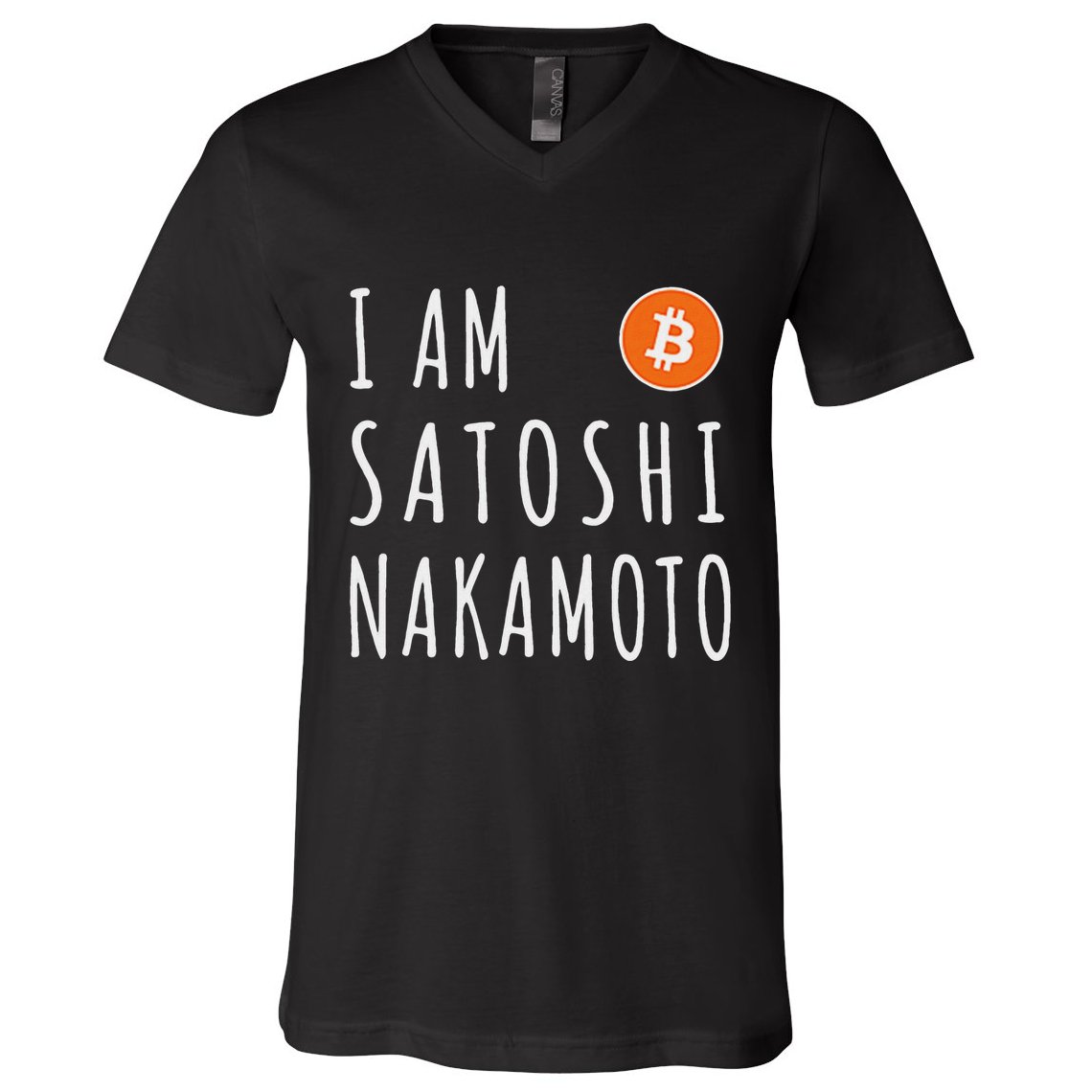 I Am Satoshi Nakamoto Fun Bitcoin Creator Meme V-Neck T-Shirt