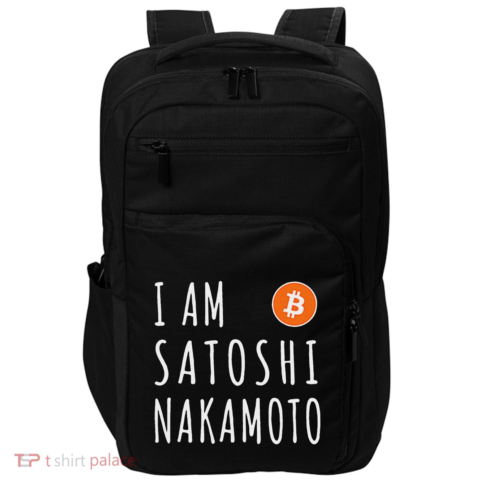 I Am Satoshi Nakamoto Fun Bitcoin Creator Meme Impact Tech Backpack