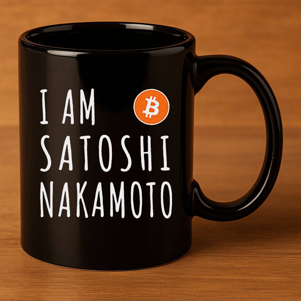 I Am Satoshi Nakamoto Fun Bitcoin Creator Meme 11oz C Handle Ceramic Mug
