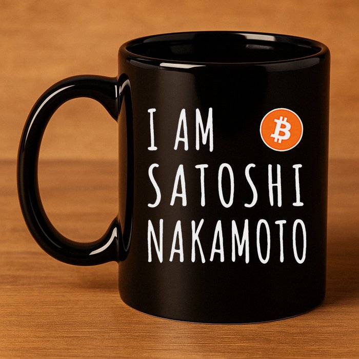 I Am Satoshi Nakamoto Fun Bitcoin Creator Meme 11oz C Handle Ceramic Mug