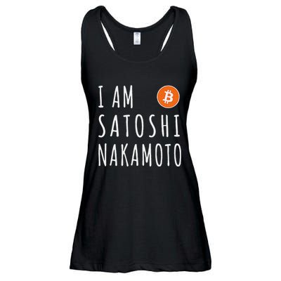 I Am Satoshi Nakamoto Fun Bitcoin Creator Meme Ladies Essential Flowy Tank