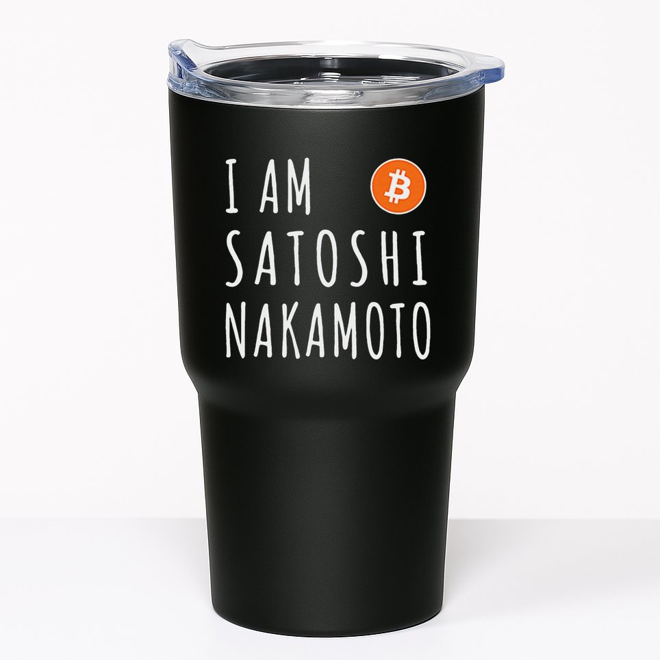 I Am Satoshi Nakamoto Fun Bitcoin Creator Meme Tumbler