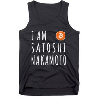 I Am Satoshi Nakamoto Fun Bitcoin Creator Meme Tank Top