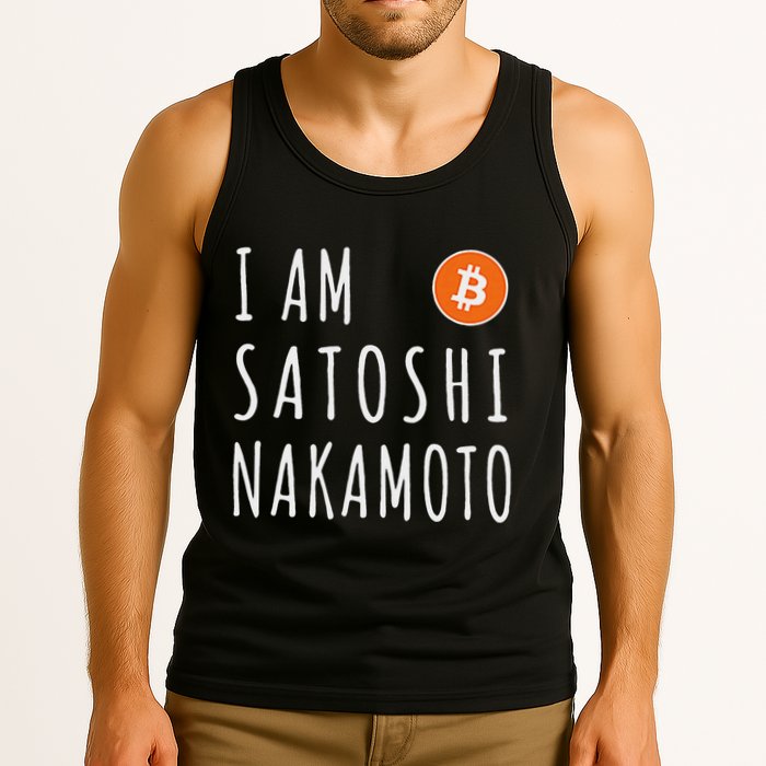 I Am Satoshi Nakamoto Fun Bitcoin Creator Meme Tank Top