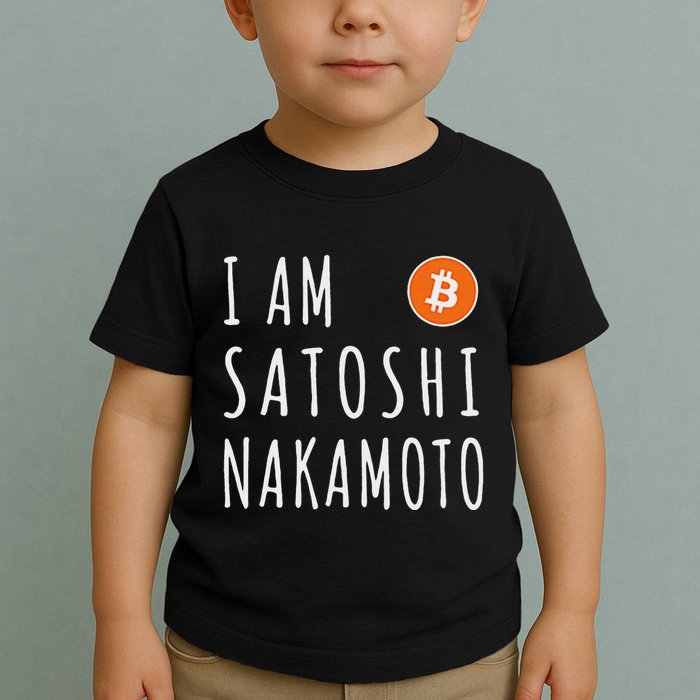 I Am Satoshi Nakamoto Fun Bitcoin Creator Meme Toddler T-Shirt