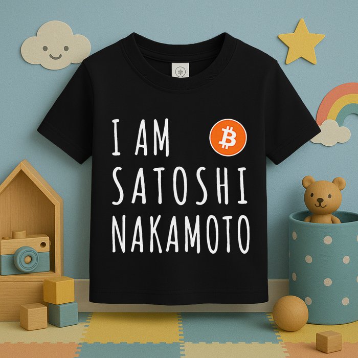 I Am Satoshi Nakamoto Fun Bitcoin Creator Meme Toddler T-Shirt
