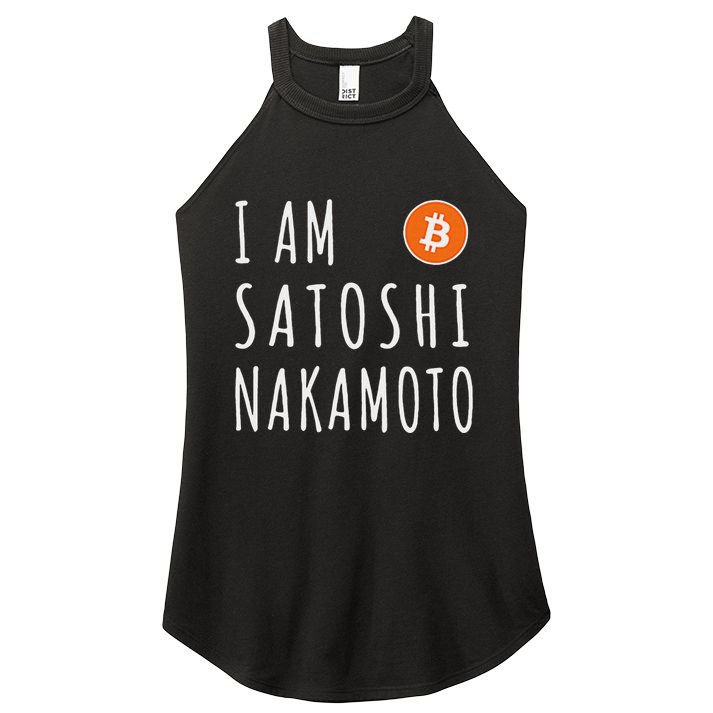 I Am Satoshi Nakamoto Fun Bitcoin Creator Meme Women's Perfect Tri Rocker Tank