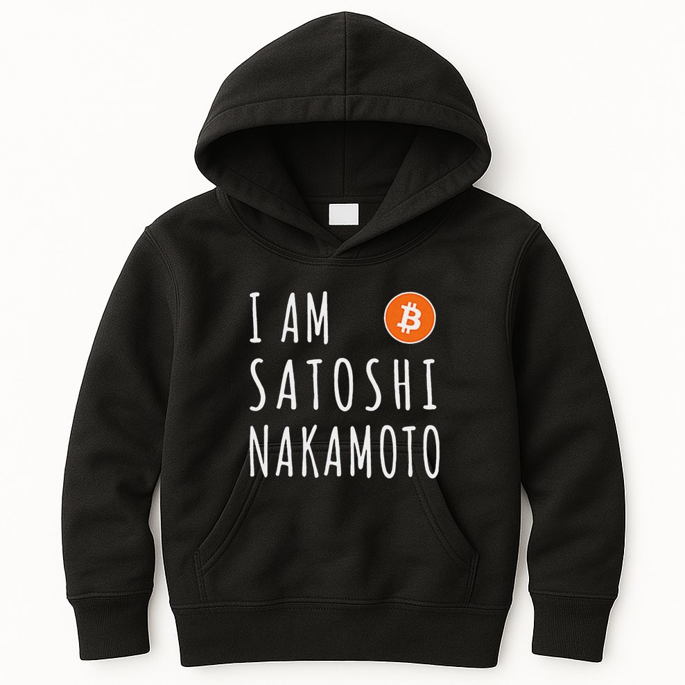 I Am Satoshi Nakamoto Fun Bitcoin Creator Meme Kids Hoodie