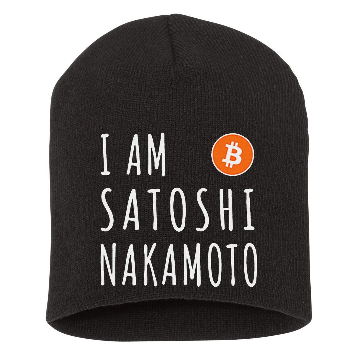 I Am Satoshi Nakamoto Fun Bitcoin Creator Meme Short Acrylic Beanie