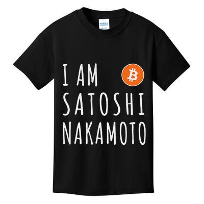 I Am Satoshi Nakamoto Fun Bitcoin Creator Meme Kids T-Shirt