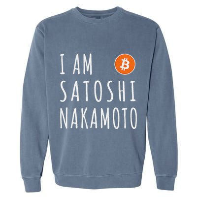 I Am Satoshi Nakamoto Fun Bitcoin Creator Meme Garment-Dyed Sweatshirt