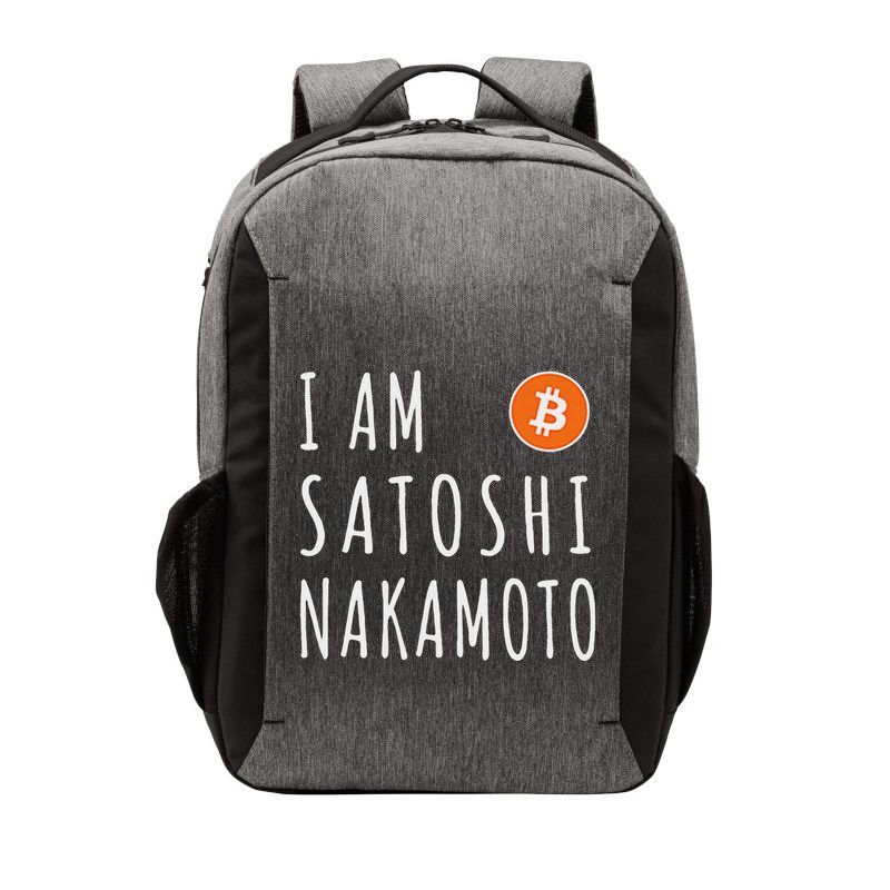 I Am Satoshi Nakamoto Fun Bitcoin Creator Meme Vector Backpack