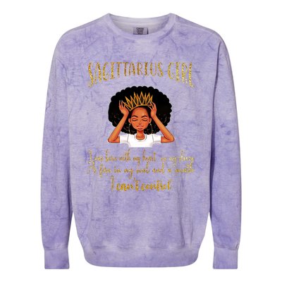 Im A Sagittarius Gift Birthday Gift Gift Colorblast Crewneck Sweatshirt