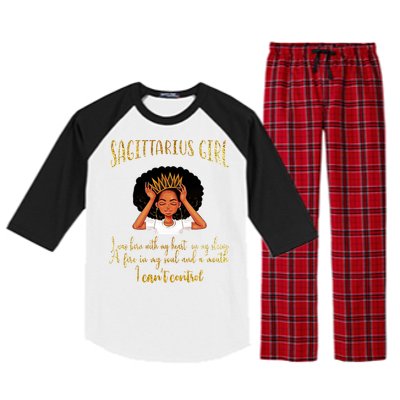 Im A Sagittarius Gift Birthday Gift Gift Raglan Sleeve Pajama Set