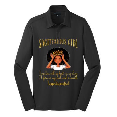 Im A Sagittarius Gift Birthday Gift Gift Silk Touch Performance Long Sleeve Polo