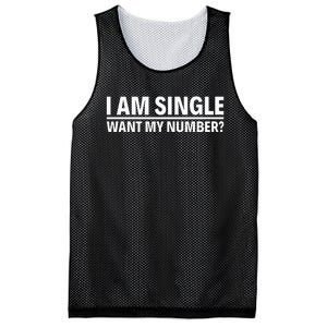 I Am Single Want My Number Mesh Reversible Basketball Jersey Tank